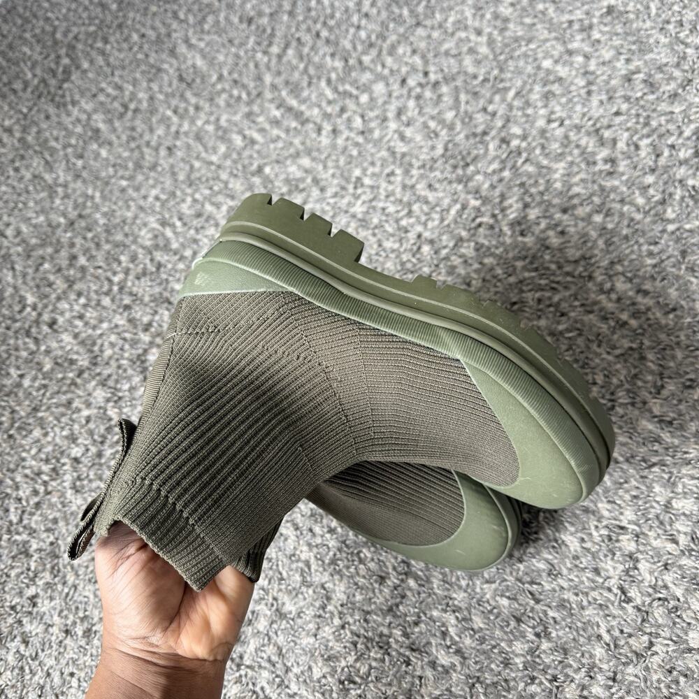 Everlane Womens Olive Green The Utility Boots ReKnit Size 7.5 Stretch Knit - Picture 2 of 7